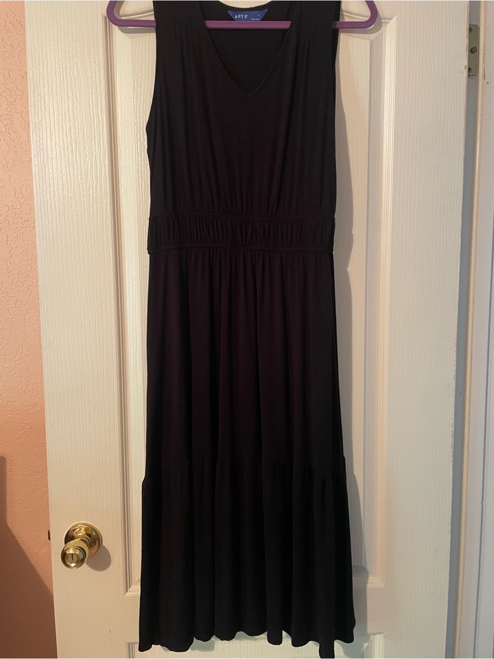 Apt. 9 Black Sleeveless V-Neck Maxi Dress